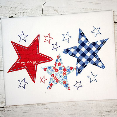 star machine applique design